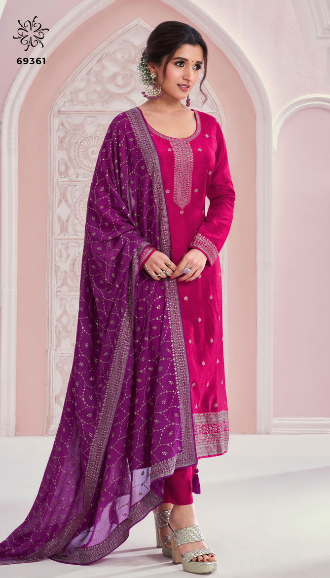 Siya By Vinay Kuleesh Embroidered Silk Designer Salwar Kameez Wholesalers In Delhi
